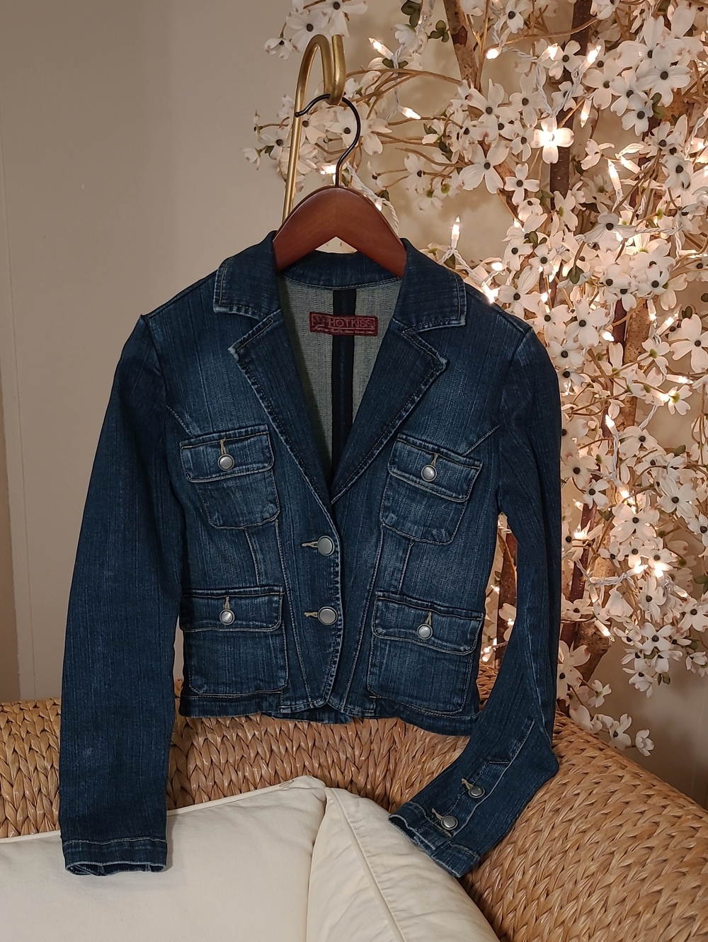 Dark Indigo Denim Blazer Jacket